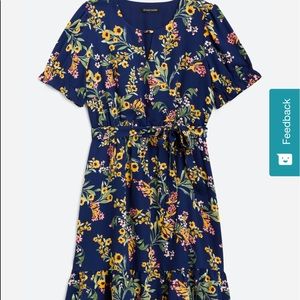 Navy Floral Dress